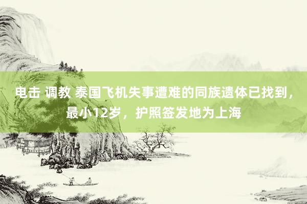 电击 调教 泰国飞机失事遭难的同族遗体已找到，最小12岁，护照签发地为上海